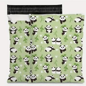 Green panda themed Office Shipping Supplies, Packaging polymailer Pack of 8